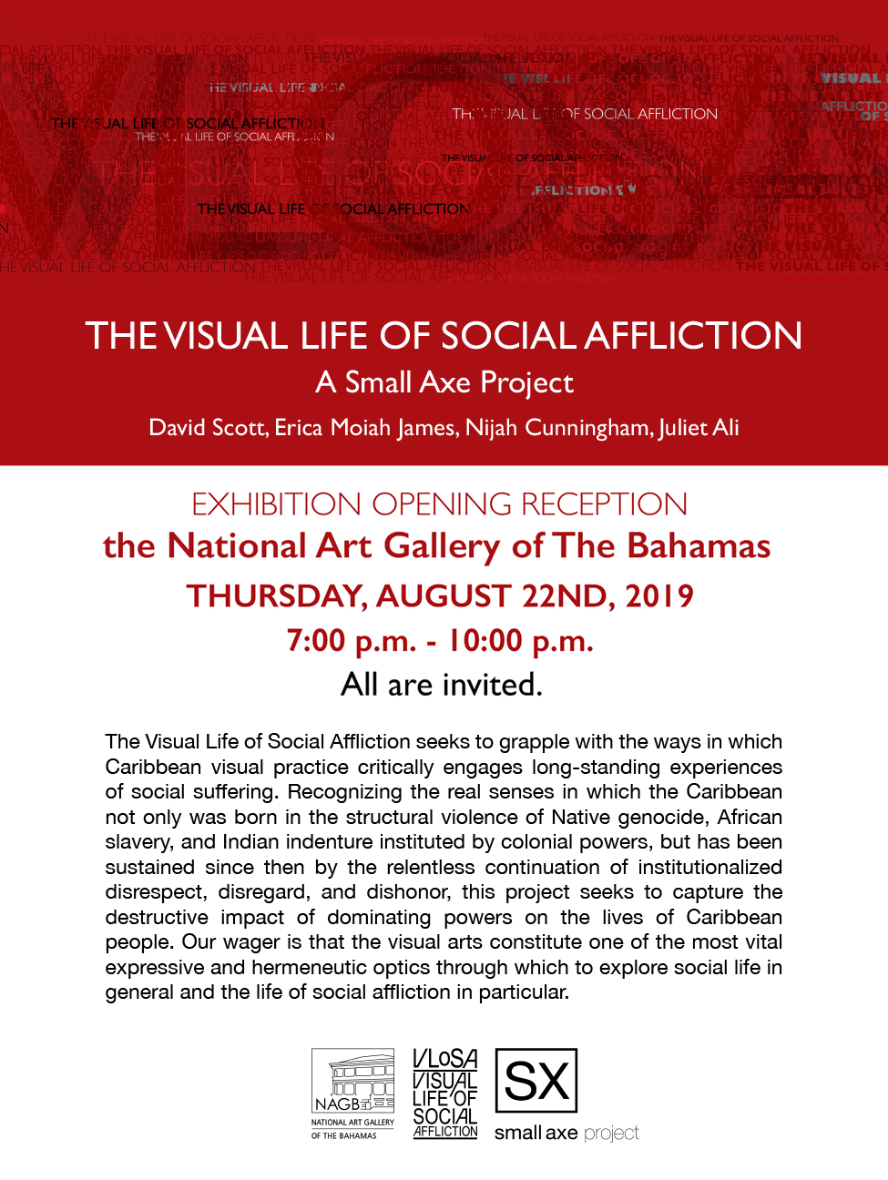 The Visual Life of Social Affliction Exhibition Opening Reception