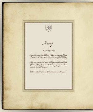 The first page of a book.