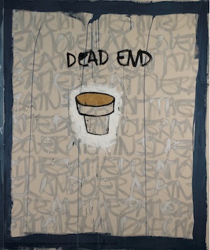 Artwork of a tube-like object and the text "dead end."